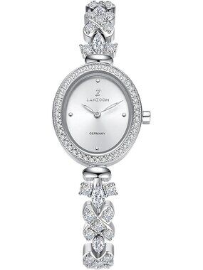 Lanzoom Women's Silver Analog Japanese Quartz Retro Stainless Steel Filled Watch